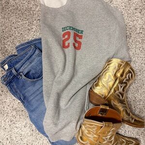 NEW Lightblonde Gray December 25 Sweatshirt - Sz 1X